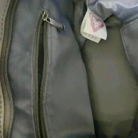 Prene Love Neoprene silver Fawn print w middle stripes satchel tote - Picture 11 of 16